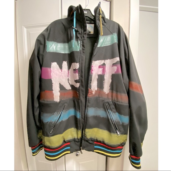 Mens Neff Snowboard Jacket- Striped - Picture 1 of 4